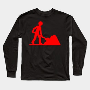 Red worker Long Sleeve T-Shirt